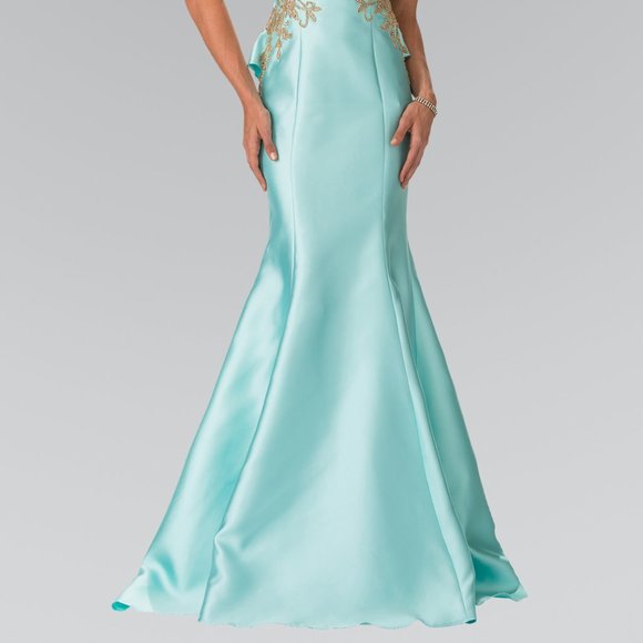 High Neck Sleeveless Mermaid Prom Dress GSGL2280